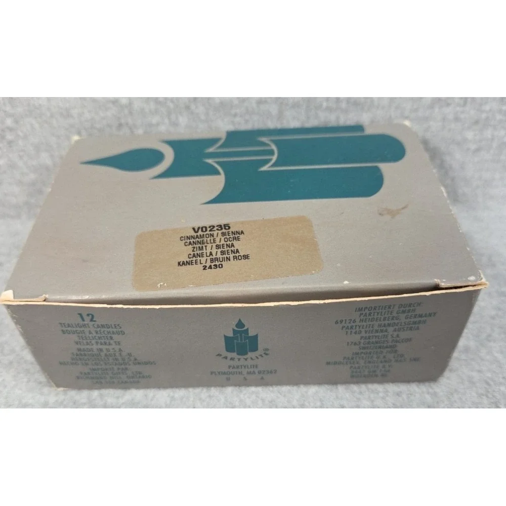 PartyLite Tealight Candles Set of 12 Metal‎ Base Cinnamon & Sienna Retired NEW